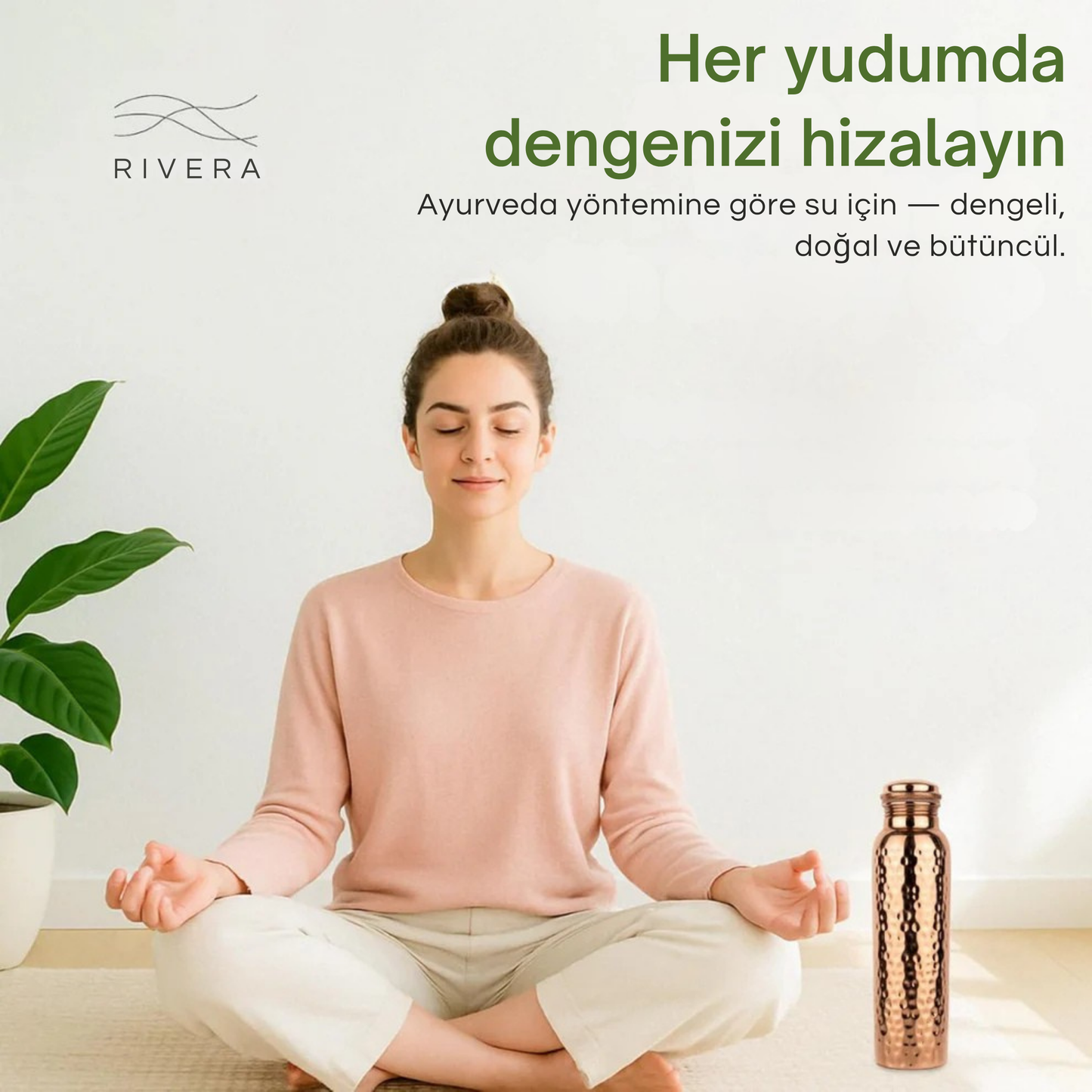 Nühas Bakır Su Şişesi
